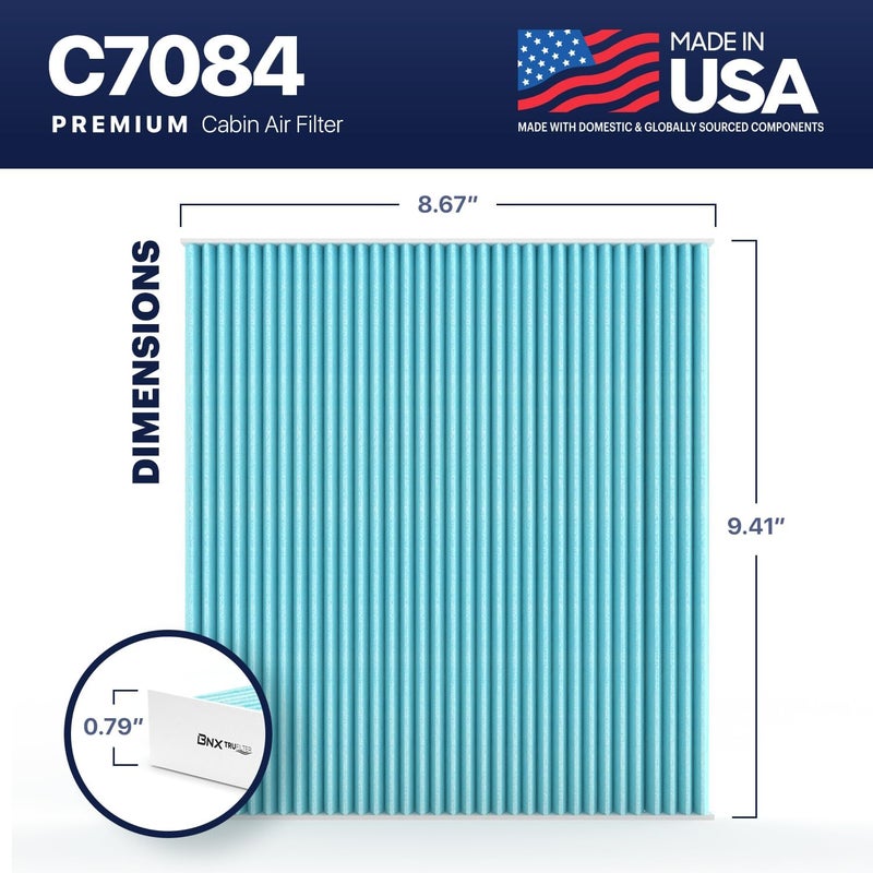BNX TruFilter C7084 Cabin Air Filter, HEPA 99.97%, Compatible With Jeep Cherokee; Chrysler 200 - Image 3